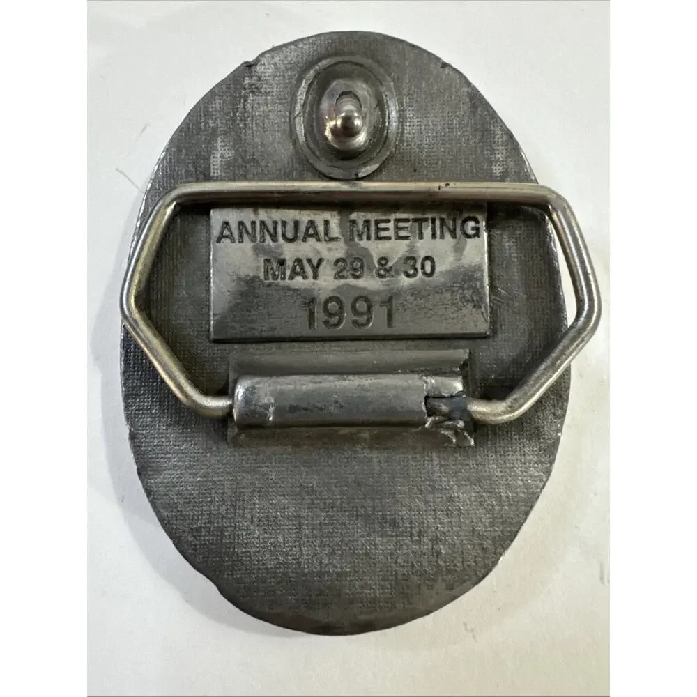 Vintage 1991 National Holms Safety Assoc Pipestem WV Belt Buckle